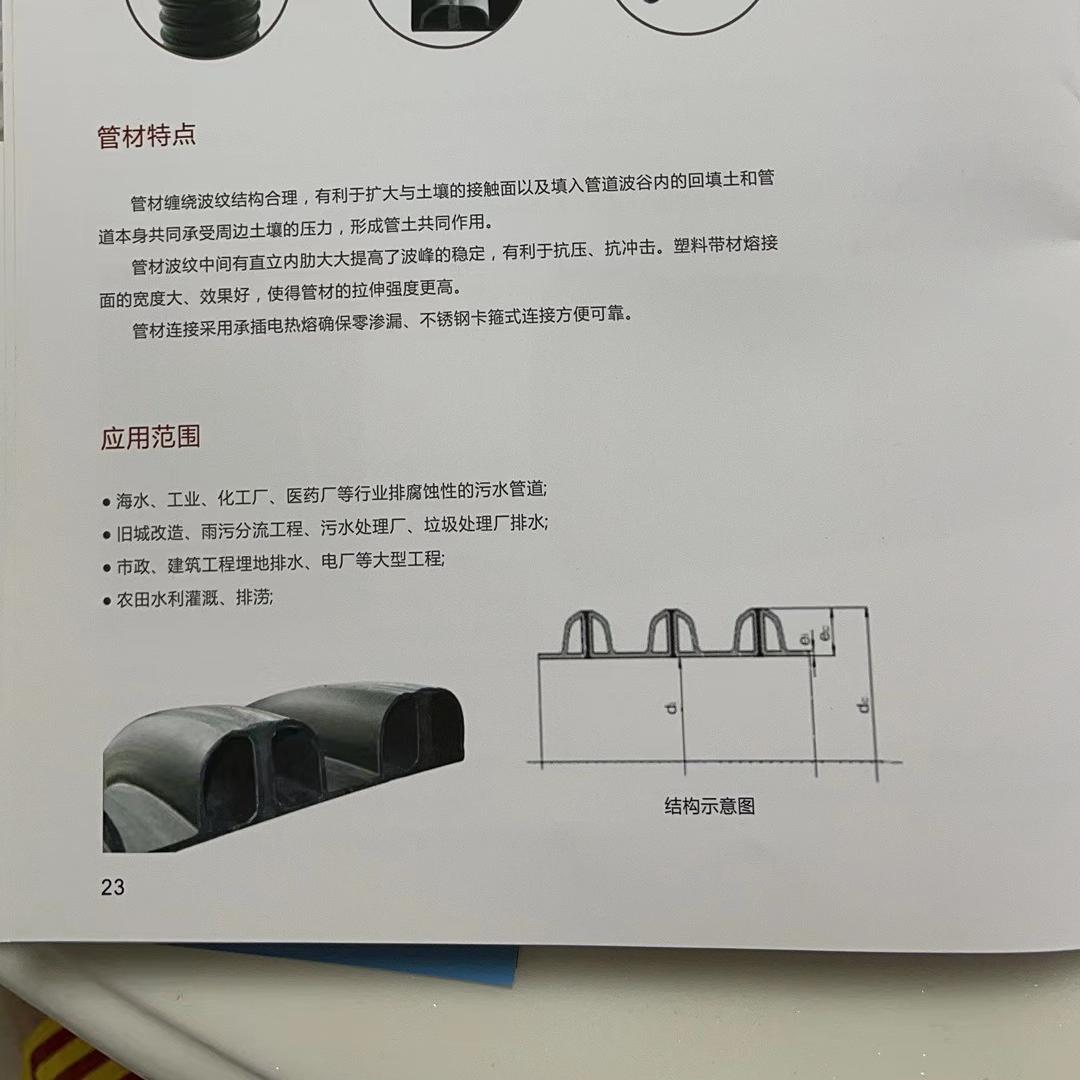 内肋增强聚乙烯螺旋波纹管